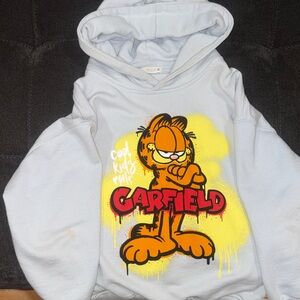 Zara Kids Garfield Hoodie - Light Gray